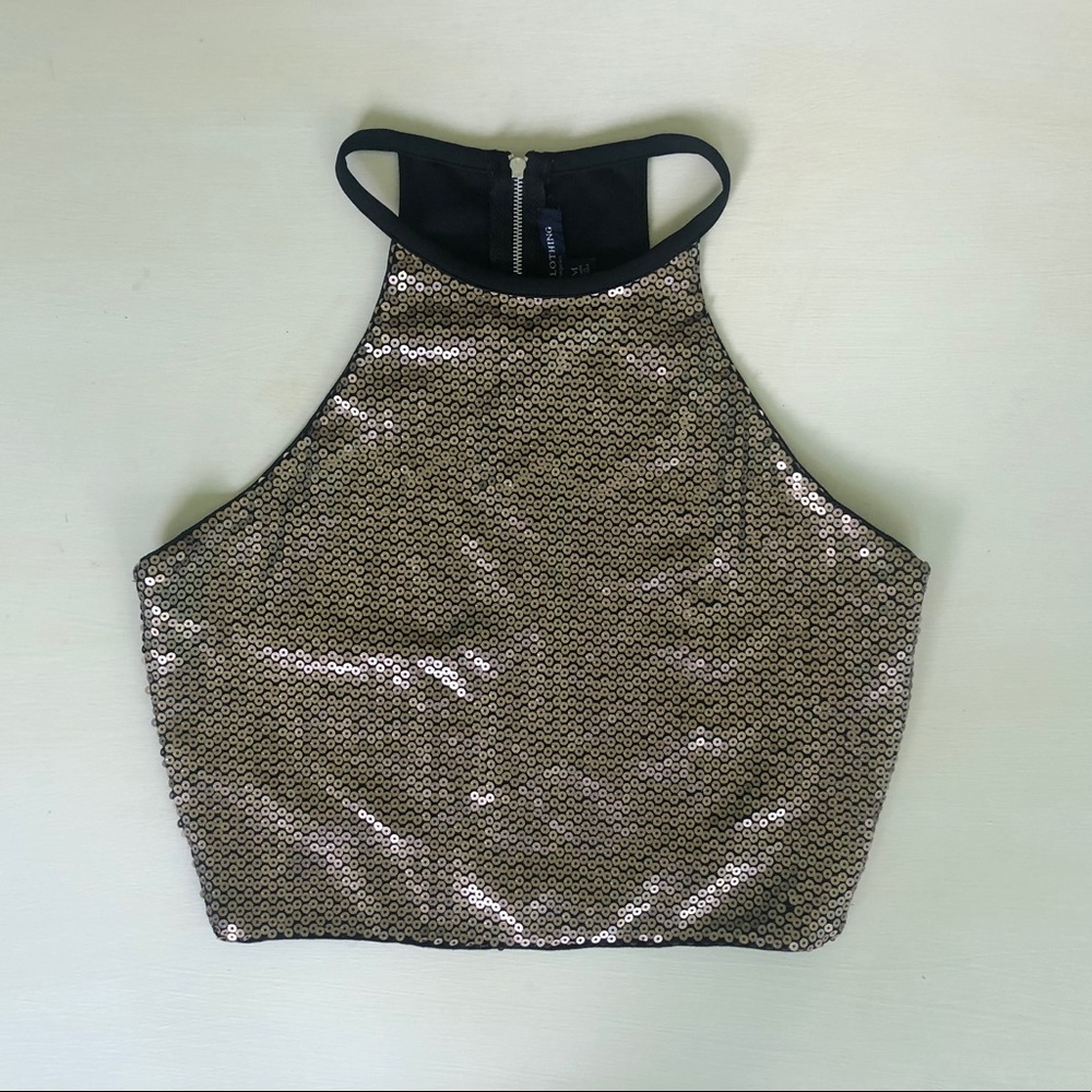 Sequin crop top from One Clothing